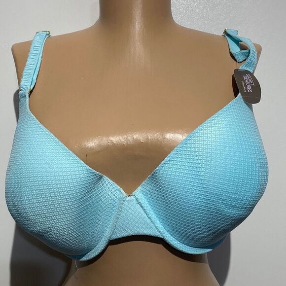 Teal Geo Mesh Push Up Bra by Secret Treasures Size 40DD - Picture 1 of 12